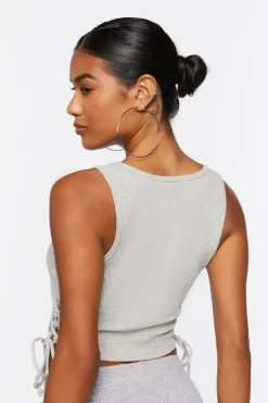 Lace-Up Cropped Tank Top