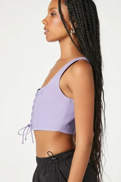 Lace-Up Crop Top