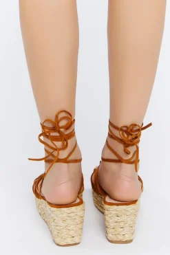 Lace-Up Espadrille Wedges