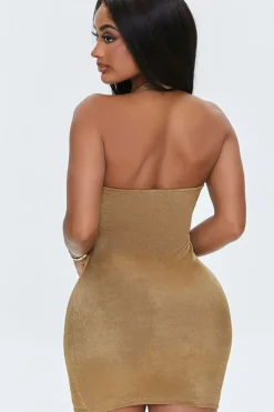 Lace-Up Halter Mini Dress