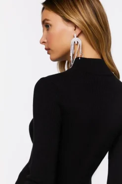 Lace-Up Mock Neck Top
