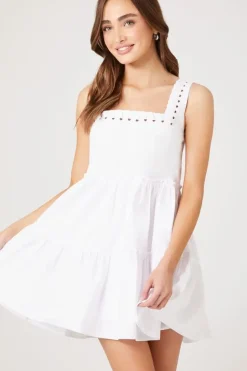 Lace-Up Tiered Babydoll Dress