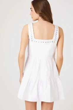 Lace-Up Tiered Babydoll Dress