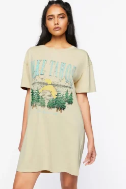 Lake Tahoe Graphic T-Shirt Dress