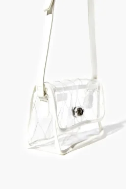 Lattice-Seam Crossbody Bag