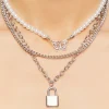 Layered Butterfly Necklace Set