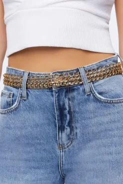 Layered Curb Chain Belt