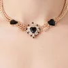 Layered Faux Gem Heart Necklace