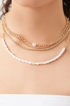 Layered Faux Pearl Necklace