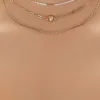 Layered Heart Charm Necklace Set