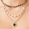 Layered Heart Pendant Necklace