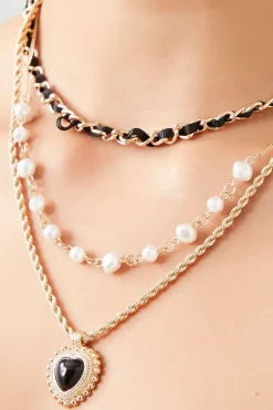 Layered Heart Pendant Necklace