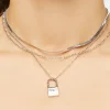 Layered Lock Necklace