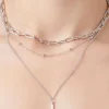 Layered Matchstick Pendant Necklace