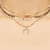 Layered Moon & Star Necklace