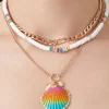 Layered Seashell Pendant Necklace