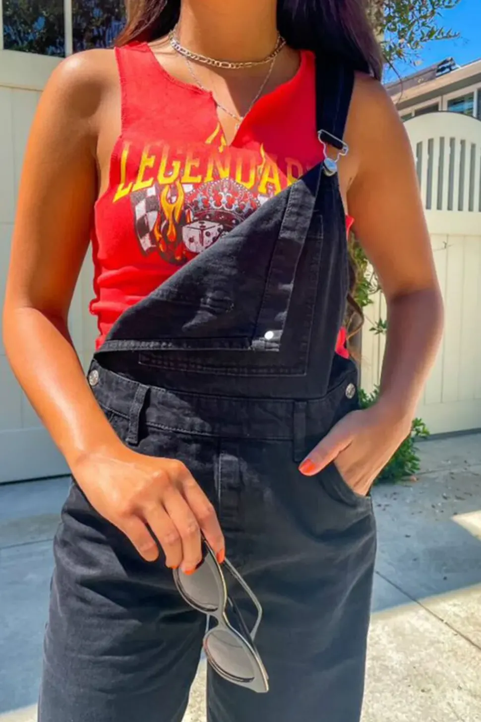 Legendary Graphic Cropped Tank Top