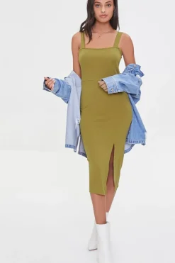 Leg-Slit Bodycon Dress