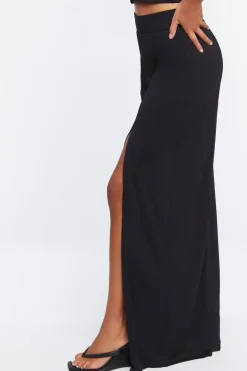 Leg-Slit Palazzo Pants