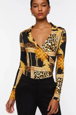 Leopard & Chain Print Bodysuit