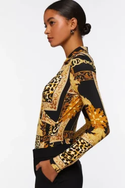 Leopard & Chain Print Bodysuit