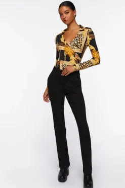 Leopard & Chain Print Bodysuit
