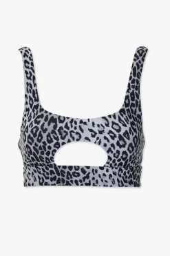 Leopard Cutout Bikini Top
