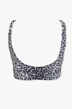 Leopard Cutout Bikini Top