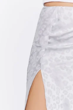 Leopard Print Midi Skirt