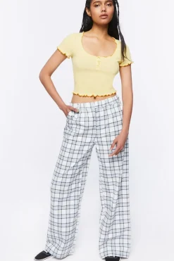 Lettuce-Edge Crop Top