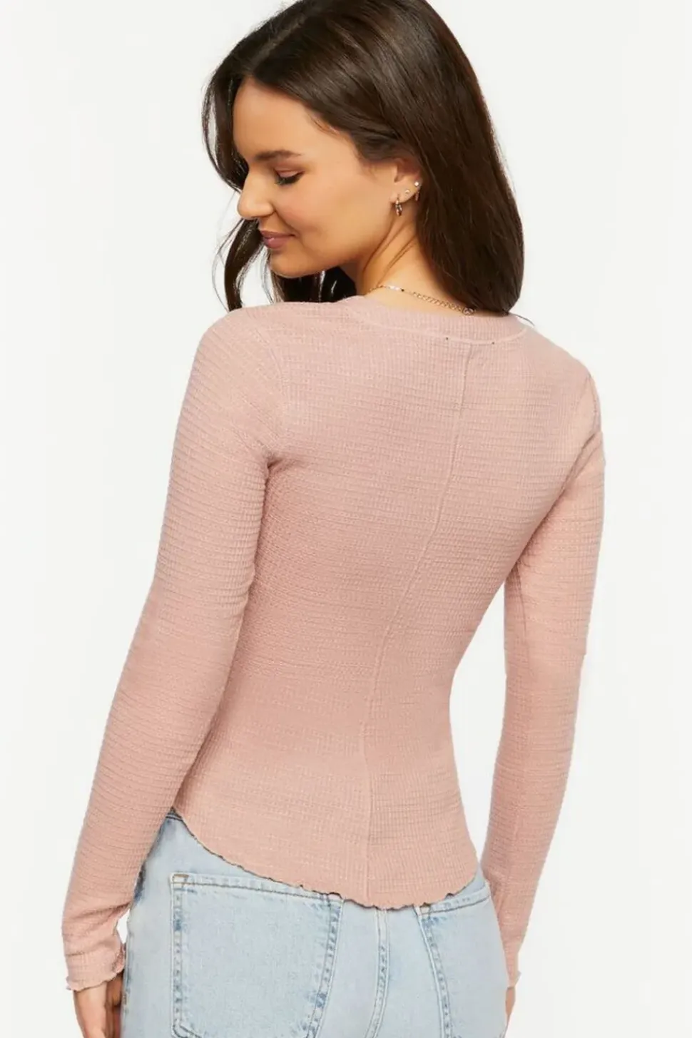Lettuce-Edge Henley Thermal Tee
