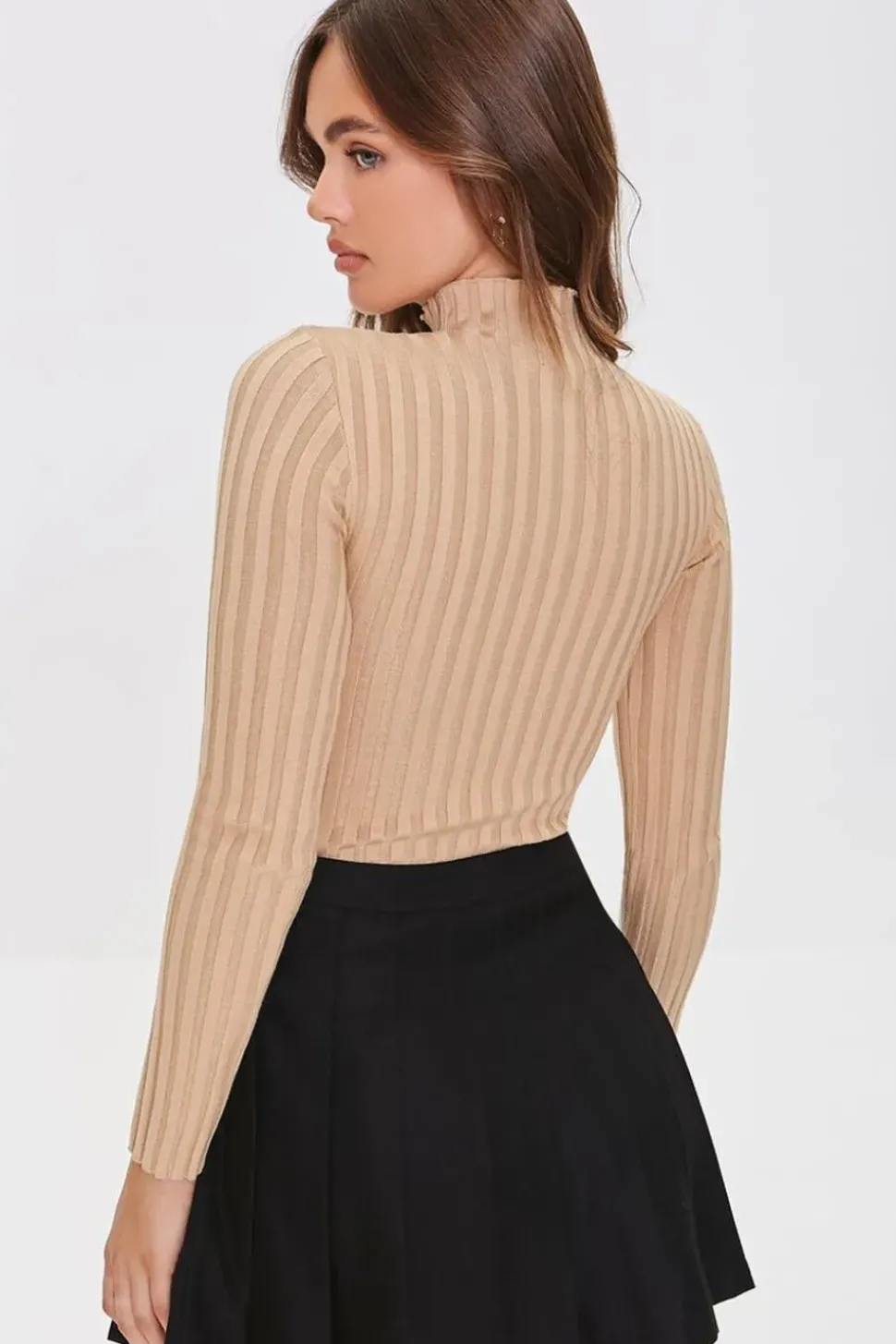 Lettuce-Edge Mock Neck Bodysuit