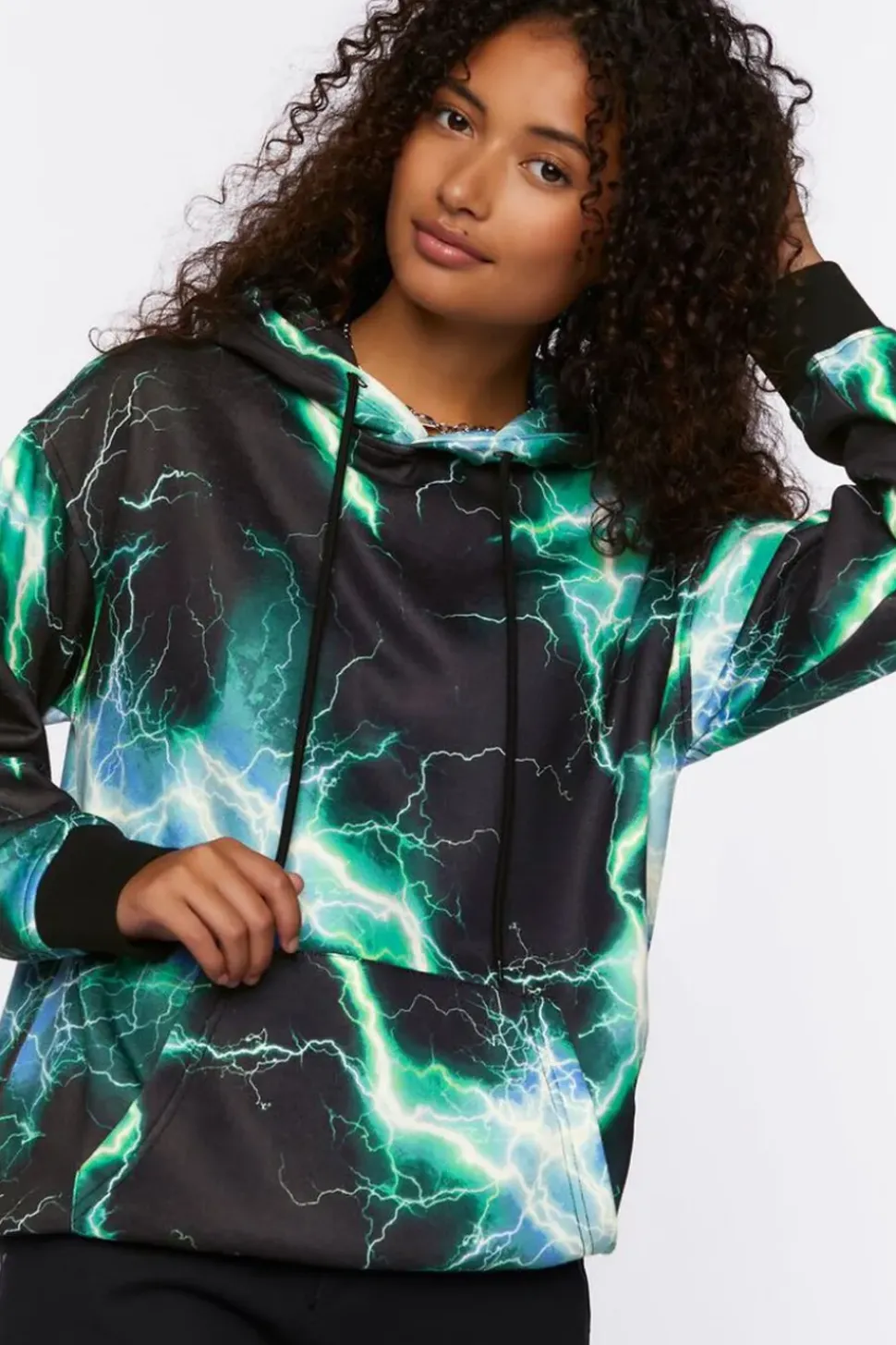 Lightning Print Hoodie