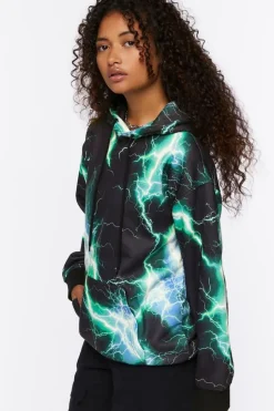 Lightning Print Hoodie