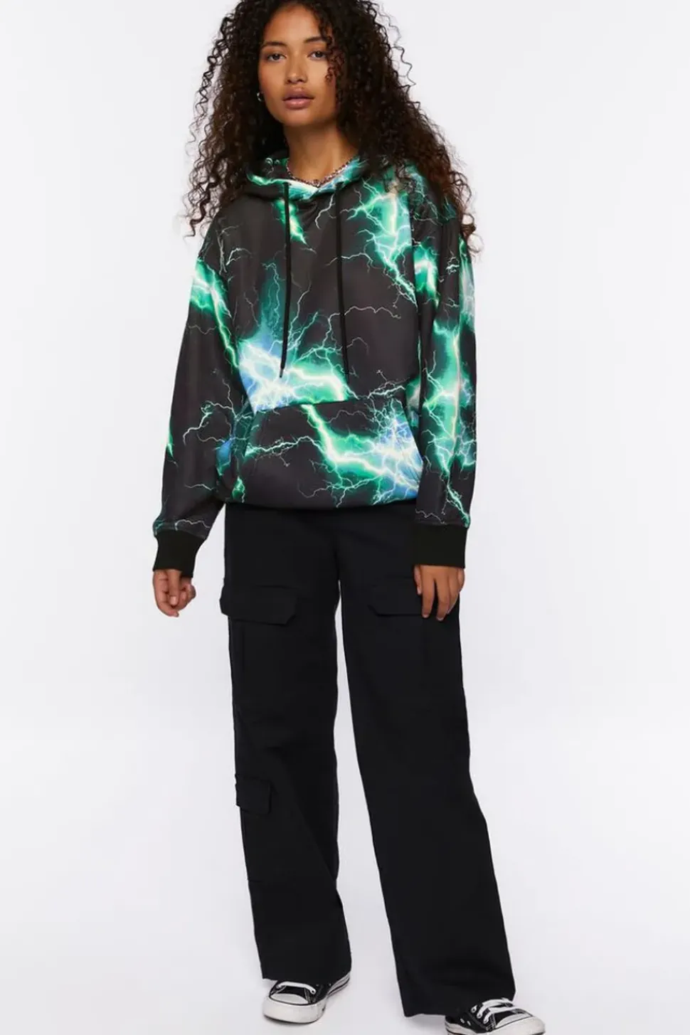 Lightning Print Hoodie