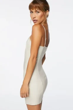 Linen-Blend Cami Mini Dress