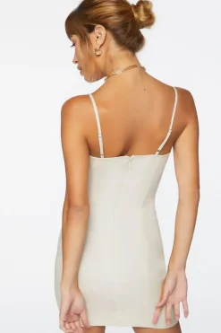 Linen-Blend Cami Mini Dress