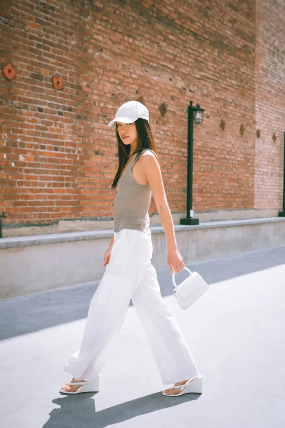Linen-Blend Cargo Pants