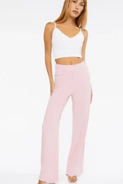 Linen-Blend High-Rise Pants