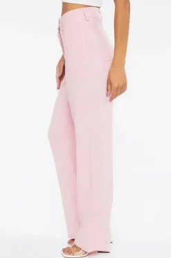 Linen-Blend High-Rise Pants