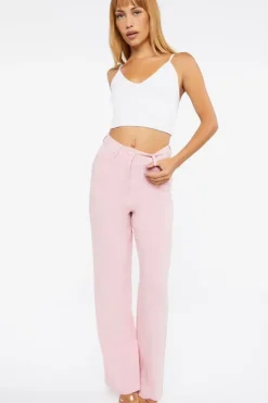 Linen-Blend High-Rise Pants