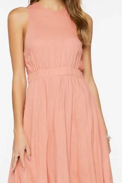 Linen-Blend Maxi Dress