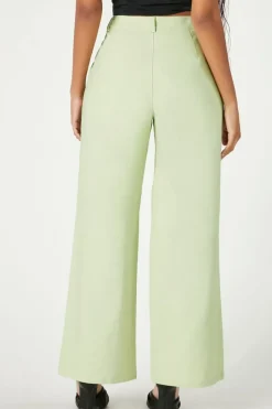 Linen-Blend Mid-Rise Trousers