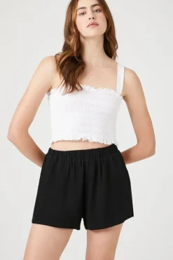 Linen-Blend Pull-On Shorts
