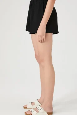 Linen-Blend Pull-On Shorts