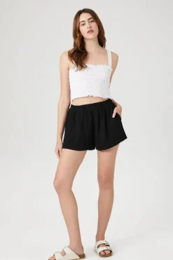Linen-Blend Pull-On Shorts