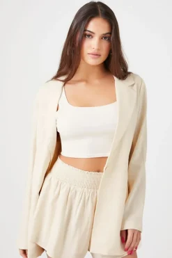 Linen-Blend Pull-On Shorts