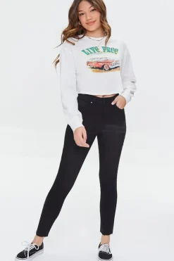 Live Free Graphic Cropped Tee
