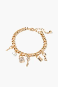 Lock & Key Charm Bracelet