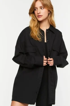 Longline Twill Shacket